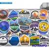 50/100 피스 미국 국립 공원 레트로 어트랙션 포스터 자동차 오토바이 자전거 수하물 수하물 전화 노트북 스티커 장난감을위한 여행 스티커