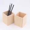 1/2/3 Grids Pen Holder Wood Student Office Stationery Pencil Storage Box Pen Pencil Pot Holder Cosmetics Brush Storage Container