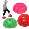 Uppblåsbara massagebollar PVC Half Sfär Fitball Women Children Yoga Trainer Balancing Ball Gym Health Sports Pilates Fitness