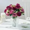 Decorative Flowers Artificial Rose Single Cloth Fake Wedding Home Auditorium Decoration Bouquet Atmosphere Little Paris