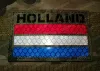 1pcs nld the holandês sinalizador infravermelho reflexo ir holland emblema nacional emblema de adesivo tático holandês