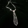 Catene Shiny Sinestones Collana lunga cravatta con catena estesa regolabile per donne matrimoni feste