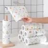 1 rouleau de chiffons paresseux réutilisables serviettes en bambou humides et sèches pour la cuisine avec des rouleaux de serviette à main