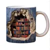 Tasses bibliothèque en céramique coffre de tas de top amants de livre de café tasse de café littéraire des cadeaux de Noël pour les lecteurs bookish