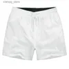 Shorts masculinos shorts de moda de verão masculino pólo novo tábua de designer curta seca rápida de calça de banho de praia shorts shorts de natação asiática m-2xl malha interna tecido l49