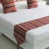 National Style Green Bedspreads 고품질 블루 베드 러너 던지기 침구 퀸 킹 침대 깃발 수건 홈 호텔 장식