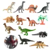 Ensemble de 12 pièces Mini jouet des dinosaures colorés Ornement des dinosaures miniatures pour les enfants et l'éducation des tout-petits