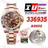 Sky Dweller 336935 A9002 Automatic Mens Watch Iuf 42mm Rose Gold Brown Dial 904L Bracelet OysteSteel Super Edition avec SMAE SERIAL CARTES Watches Putetime Reloj PTRX
