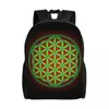 Backpack Metatron's Cube Merkabah Travel Men Men School Laptop Bookbag Flower of Life Uczelnia studenckie torby dzienne