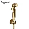 Titanium Gold en laiton mural monté sur la main-d'œuvre de salle de bain Bouchette Bidet Faucet