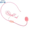 Microfoni da 3,5 mm per cuocere a cuffia per microfono cablato rosa Pink Amplificatore rosa Altoparlante Clear Sound Mic per Guida alla conferenza Insegnante di visione 240408