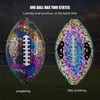 Taille 369 Rugby Ball Réflexion Lumineux Traine fluorescente Pu Leather American Standard pour Match 240402