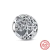 925 Chave de trava de prata esterlina asas da coroa Coração de coração brilhante ajuste Pandora Charms Bracelet Women Fine Diy Jewelry Gift