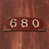 Decorative Figurines 0-9 Number Vintage Bronze Alphabet House Door Home Outdoor Indoor Numbers Plaque Sign Room Digits Sticker Decoration