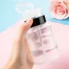 60ml 180ml 200ml Nail Polish Remover Bottle Push Down Empty Lockable Pump Dispenser Bottle for Nail Polish and Makeup Remover