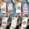 Cute P-PusheenES Cats Phone Case 2023 Hot For Redmi Note 12 12S 11S 11 10 9S 8T 7 8 9 9T 10X A2 Pro Plus Black Silicone Cover