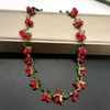 Choker Women's Berry Series Necklace Summer Flower Jewelry Blueberry Vinegar Grape And Leaf Fruit Gift