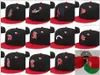 2024 Męskie serca Baseball dopasowany kapelusz Gorras Bones liter p pełne zamknięte czapki klasyczne sporty wszystkie drużyny vintage nowojorski czarny czerwony rdzeń czapki w rozmiarze 7- rozmiar 8