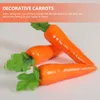 Flores decorativas decoração de casa vegetais cenouras falsas modelo decorações artificiais de cenoura fal