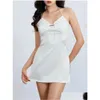 Robes décontractées de base wsevypo chic blanc satin mini robe d'été femme en dentelle de dentelle licrette courte courte élégante vesti