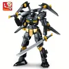 534pcs Black Bat Hero Building Bloums Toys, DIY Robot Toys, décoration de bureau, cadeau de Noël, pas de boîte