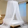 Mosquito Net Canopy Camping Camping Repeunt Tent Insect Curtain Poldable Living Room Bedroom With Stands pour un lit double simple 240407