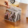 Boîte de rangement des cartes postales en acrylique Boîte de rangement rectangulaire Boîte d'emballage translucide Boîte de rangement de bijoux solide à l'épreuve de poussière