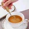 Coffee Scoops Long Handle Feather Stirring Spoon Stainless Steel Honey Mixing Teaspoon Ice Cream Dessert Scoop Decor For Kitchen Cake