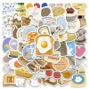 63PCS Kawaii Butter Bread Cake ins Snack Food Stickers Skateboard Fridge Phone Guitar Motorcycle Luggage Decal Sticker Toy