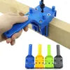 Professionellt handverktyg sätter snabb träedoweling jig plast ABS Handhållen fickhålssystem 6/8/10mm borrbitpuncher för snickeri Dowel