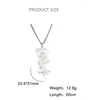 Anhänger Halskette Vinatge Gothic Halskette für Frauen Männer Rose Sichel Skelett Edelstahl Punk Choker Schmuck Geschenke