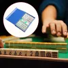 15mm Chinese Traditional Mahjong Games with Dices&Carrying Case Mini Mahjong Set for Travel Family Leisure Time Table Games