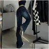 Jeans jeans bagliore bassa cintura pantaloni estetici vintage pantaloni in denim streetwear mom casual corean moda y2k drop drop delivery abbigliamento clo dhexf