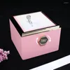 Decorative Flowers 360 Degree Rotatable Preserved Rose Creative Design Flower Necklace Box Gift For Valentine's Day