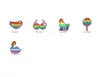 Arc-en-ciel lgbt broche dessin animé coeur drapeau mouton souris en émail épingles lesbiennes gais gais fier