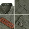 Casual shirts voor heren 2022 NIEUWE ZOMER DENIM KORTE MEEK MANNEN SHIRTS 100% katoenen leger Militaire casual shirts Outdoor Wandel Visserij Kleding plus maat 240409