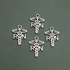 30pcs/lot--15x20mm Antique Silver Plated RN Charms Caduceus Medical Symbol Pendant For Jewelry Making Supplies Diy Earring Craft