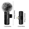 Microphones NEW Wireless Lavalier Microphone Audio Video Recording Mini Mic For iPhone Android Laptop Live Gaming Mobile Phone Microphone 240408