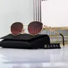 2024 Classic metal Sunglasses fashion designer cat eyes oval sunglasses goggle beach sun glasses for man woman eyeglass UV400 Protection Designer Eyewear 3496