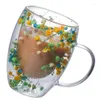 Mokken heldere glazen mok dubbele wandbekers geïsoleerde cup materiaaldranken geschikt voor en koude dranken