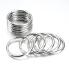 (10 pcs) 10/15/20/25/30/35/40/45/50/60/60 mm Silver Metal Ring Radif Roule Round Boutons de cercle Strong Boutons avec anneaux
