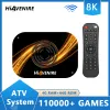 Caixa de TV para jogos inteligentes com Android TV EmuEc Builtin 110000 Retro Games Android Box com 2.4G 5G WiFi 4G RAM 64GB ROM