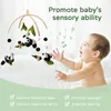 Né Panda Bamboo Leaf Bed Bell Toys 012 mois pour bébé Crib Wood Mobile Toddler Carrousel Cot Kid Musical Toy Gift 240409