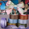 25 ans Ribbons en satin de soie 4cm pour l'artisanat Bow Gift à la main enveloppant des cheveux de fleur accessoires de boulangerie Colorage Couleur décorative