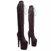 أحذية الرقص Laijianjinxia Suede 20cm/8inches Pole Dancing High Heel Platform Boots Open Open Open