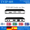 Box TVIP605 Linux Android Nordic One TV Box 4K 2.4G/5GデュアルWIFIクアッドコアスマートTVIPボックスTVIP605デュアルシステムV.605 H2.65 IP TVボックス