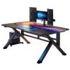 E-Sports Computer Desk med mobilt huvudbärare Tray för kontorshem Working and Gaming Table Laptop Stand Study Workbench