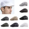 Boinas Mesh Sun Hats Casual ajustable Ajustable Ayudable Sboy Cap Protection Boina para hombres Boina