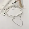 Riemen nieuwe aankomst elegante vrouwen parel riemen taille riem vrouwelijke meisjes jurk kristallen band parel trouwketen riemen ontwerper taillbandl240409