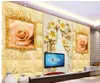 Tapeten Wallpaper 3d Customized Tapete Blume Sandstein Relief Hintergrund Wand Wandgemälde modern